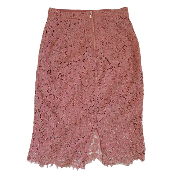 ❤️🔥3/$22❤️🔥 Dusty pink lace skirt with lining - Picture 2 of 13